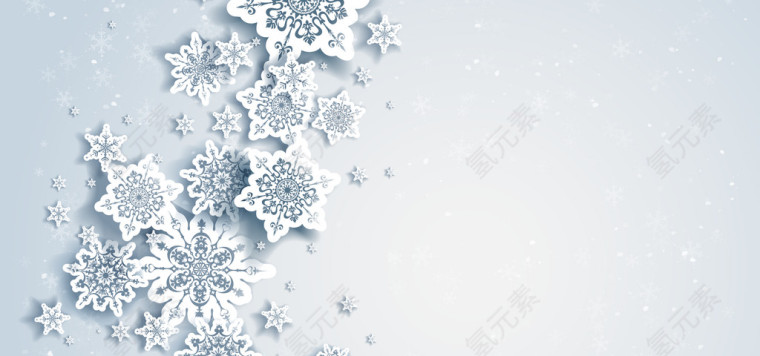 现代雪花背景淘宝banner