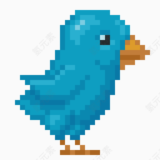 像素推特鸟令人惊叹的微博鸟图标