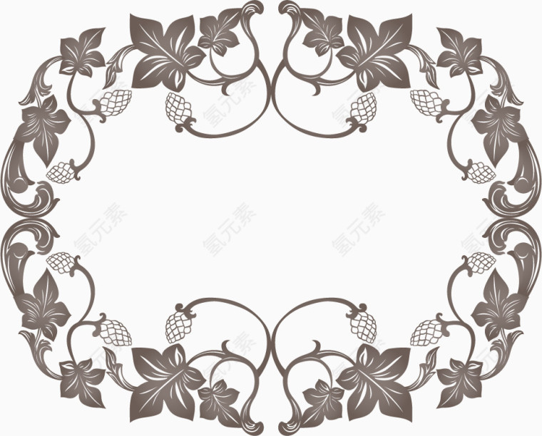 欧式古典花纹边框