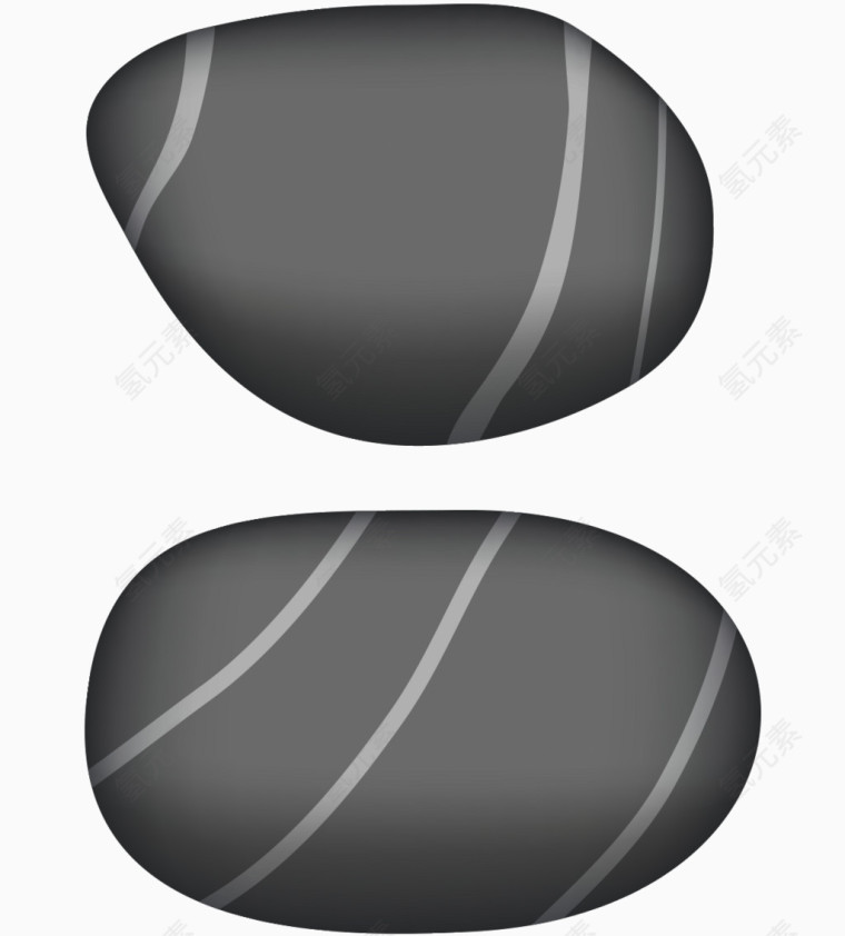 黑色花纹鹅卵石