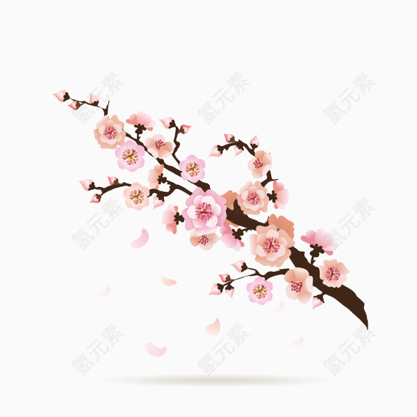 樱花 花纹 淡粉色