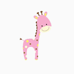 粉红色的长颈鹿