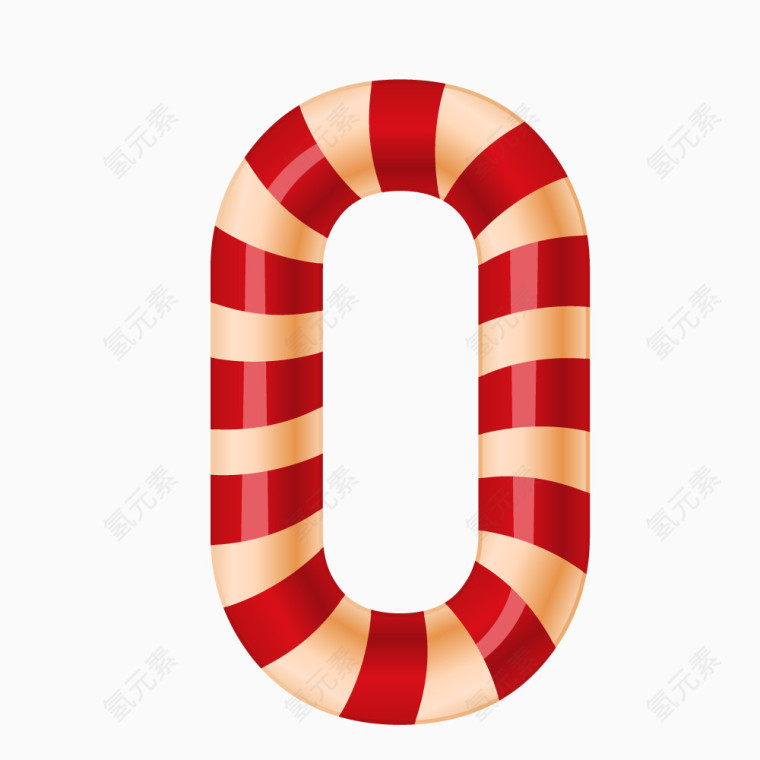 圣诞节糖果字母O
