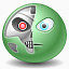 机器人终结者绿色的表情