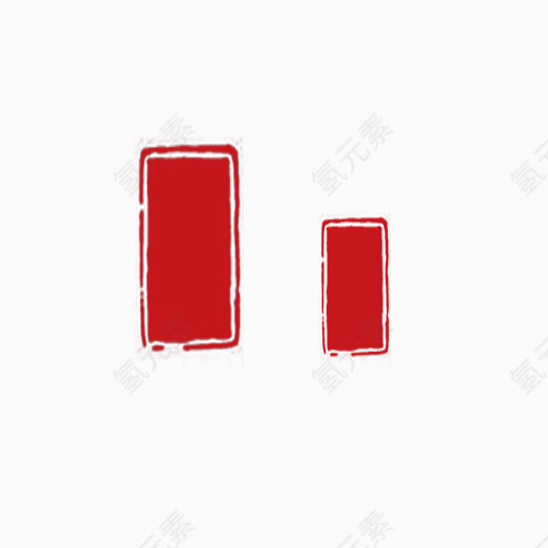 红色复古印章底纹元素