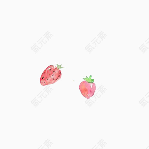 小清新简约手绘草莓
