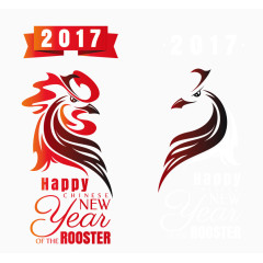 矢量2017鸡年新年快乐