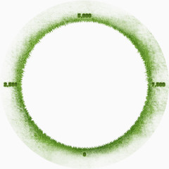 绿色测量数字圈圈