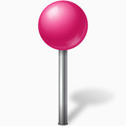 Map Marker Ball Pink Icon