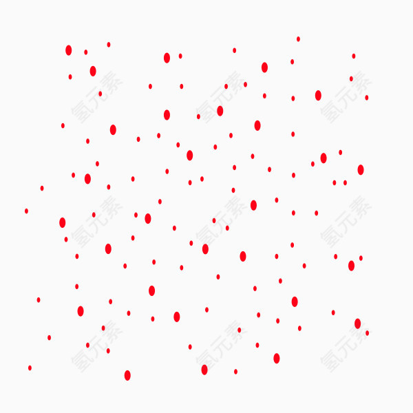 红色圆形漂浮元素