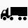 半拖车卡车简单的黑色iphonemini图标