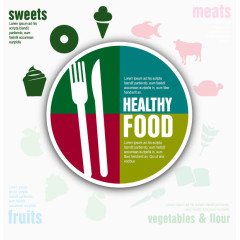 矢量元素绿色健康食品素材