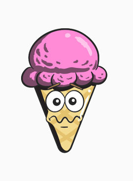 卡通锥奶油表情符号冰蛋卷冰淇凌emojis