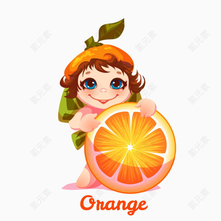 小朋友和橘子