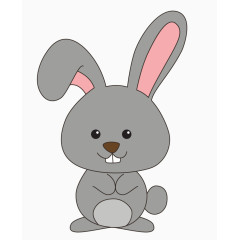 卡通灰色兔子