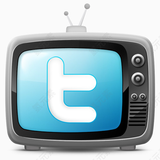 social-media-tv-set-icons