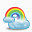 天气彩虹只有云气候32px狂热