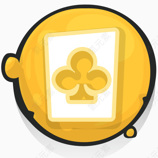 games card clubs icon