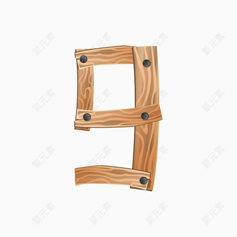木纹数字字体9