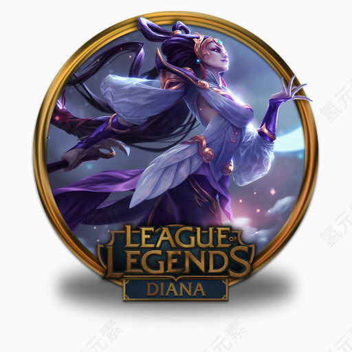 戴安娜月球女神league-of-legends-gold-border-icons