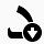 货币标志第纳尔箭头下来Simple-Black-iPhoneMini-icons