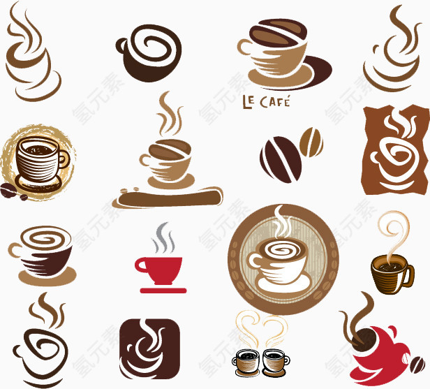 咖啡饮品图标设计