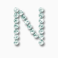 绿宝石水钻字母N