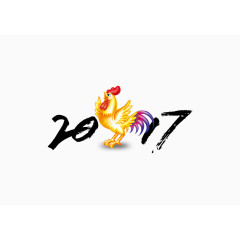 2017新年快乐装饰元素鸡年