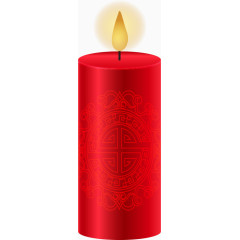 红色中国年蜡烛