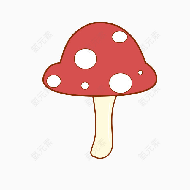 蘑菇卡通小元素PNG素材免费下载