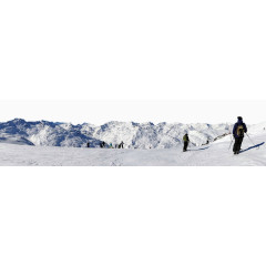 山顶雪景