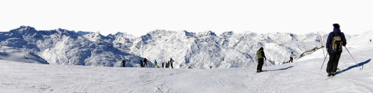 山顶雪景