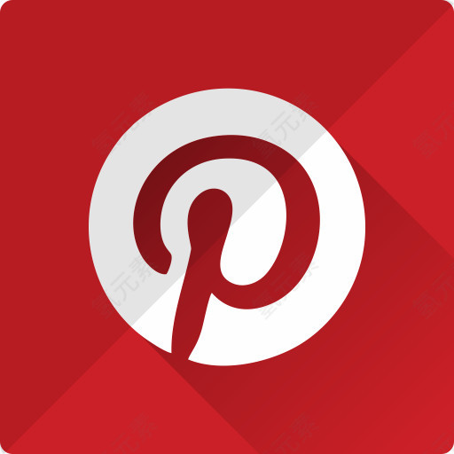 兴趣标志媒体网络销Pinterest社会fletro长长的影子- Internet快捷方式