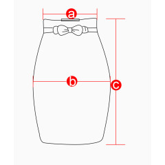 裙子服装线稿衣服测量简笔画线条