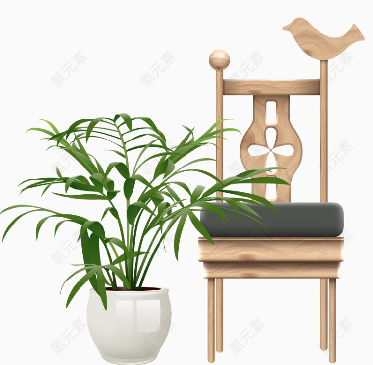 绿植椅子