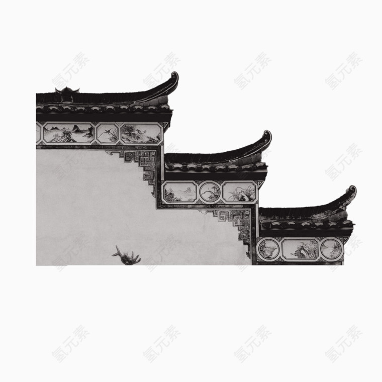 中国古建筑风格的院墙