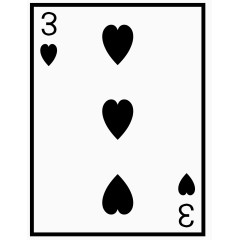 矢量图扑克黑桃3