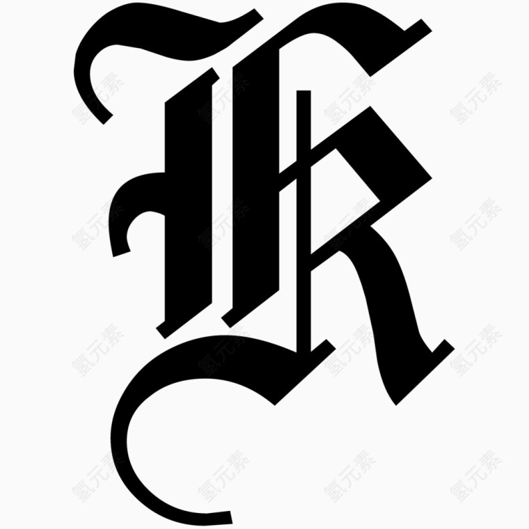 欧式古典风格字母K 
