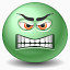 愤怒的的脸表情符号Green-Emotiocns-Icons