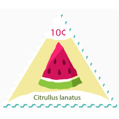 清爽水果邮票