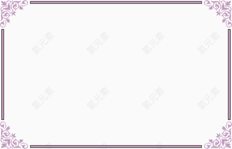 紫色欧式画框