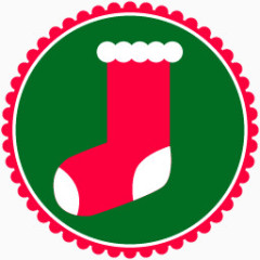 圣诞节长袜Green-christmas-social-media-icons