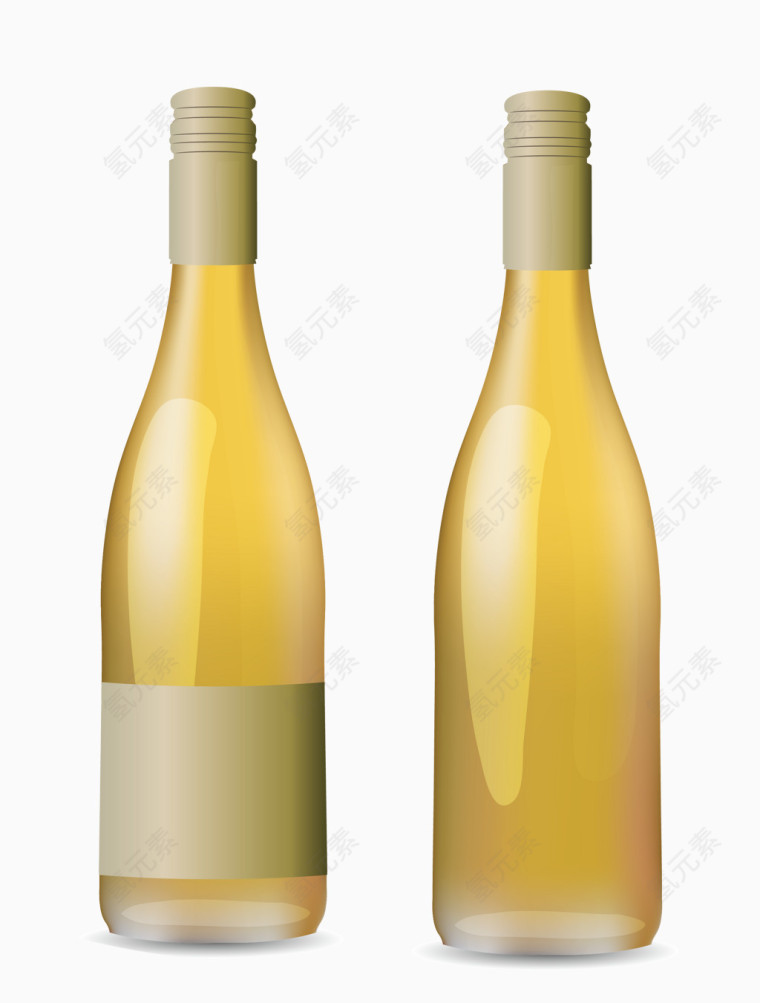 黄色酒瓶子