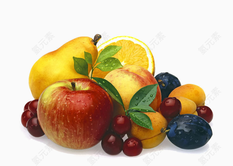 手绘素材水果素材 精美水果苹果