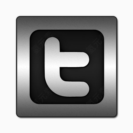 推特标志广场社会网络社会锡钢铁社会媒体上的黑色镶嵌