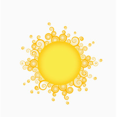 卡通太阳黄色的花纹