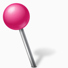 Map Marker Ball Left Pink Icon