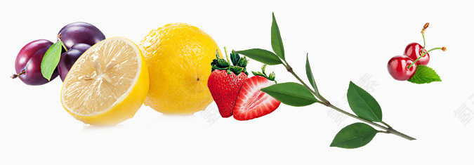 柠檬草莓水果BANNER