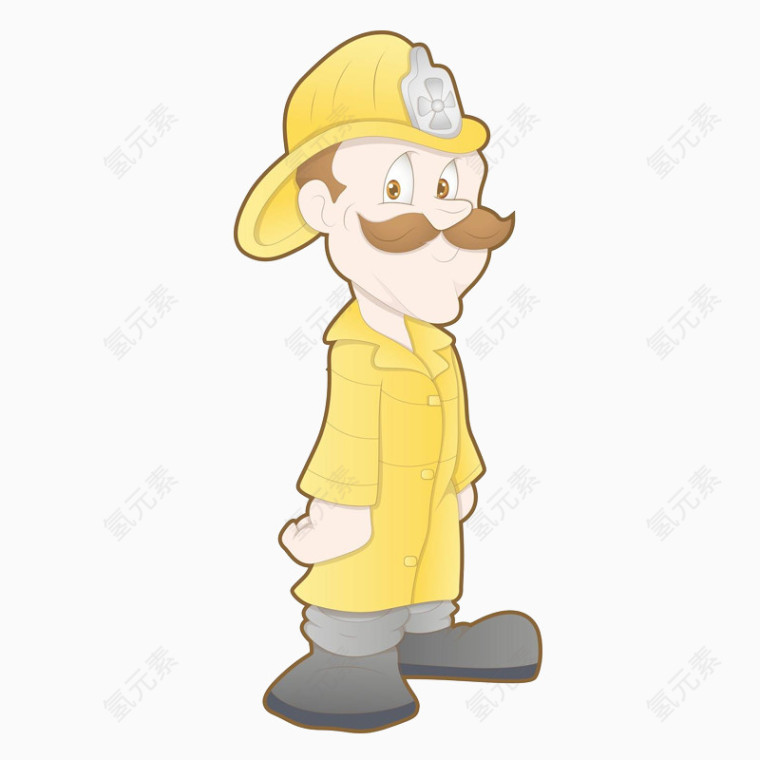 黄色衣服的消防人员