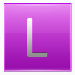 字母L粉色图标